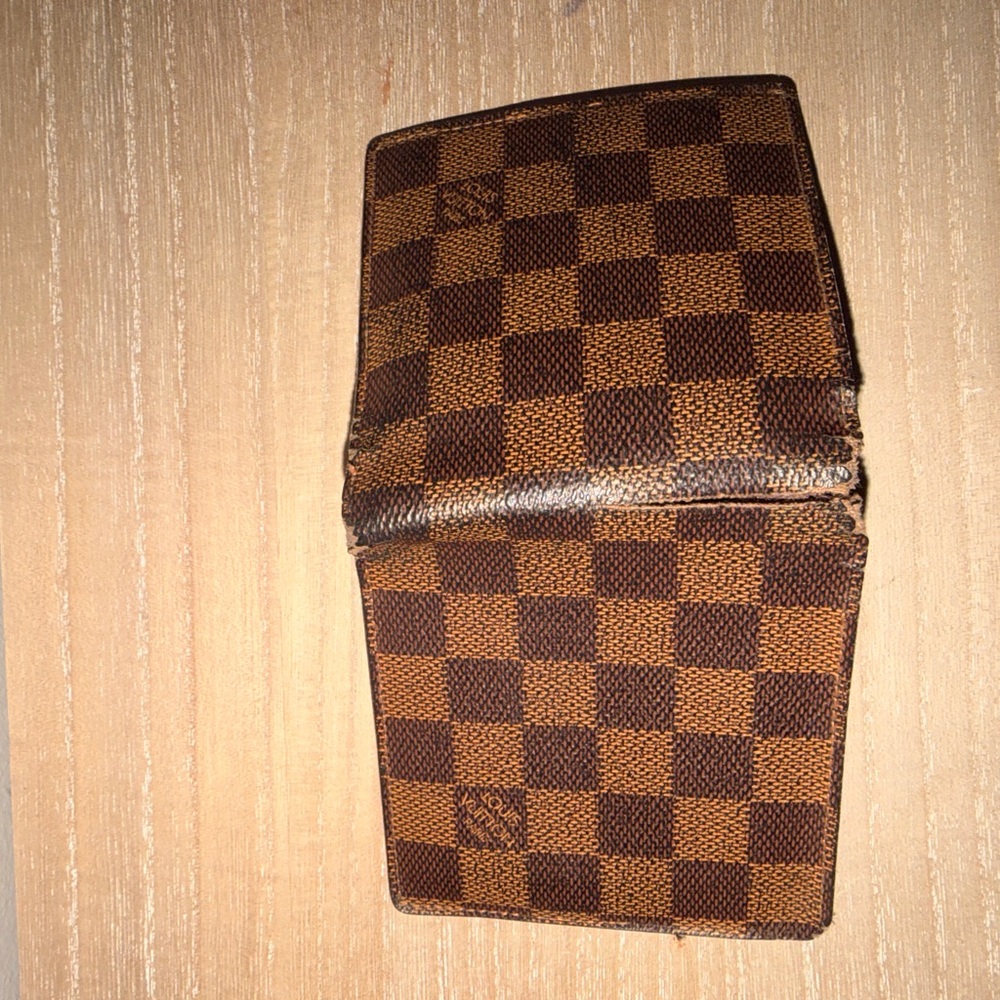Louis Vuitton Damier Ebene Marco Bifold Wallet Initials Fair Condition - Picture 5 of 13